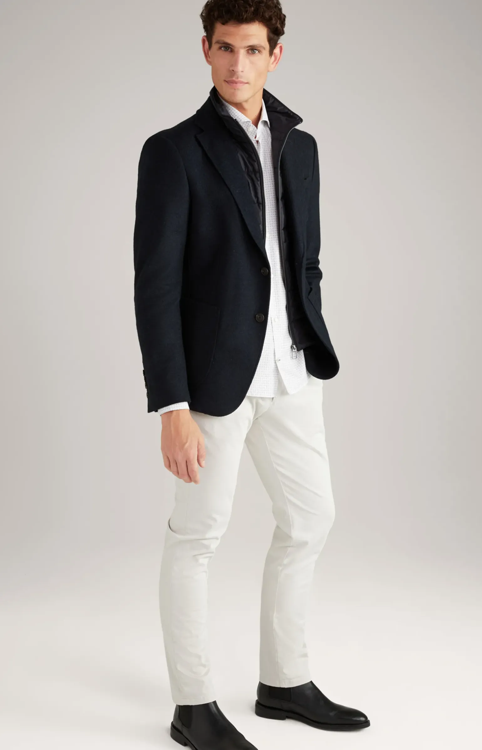 Hemd Pai in Weiß/Hellblau gemustert