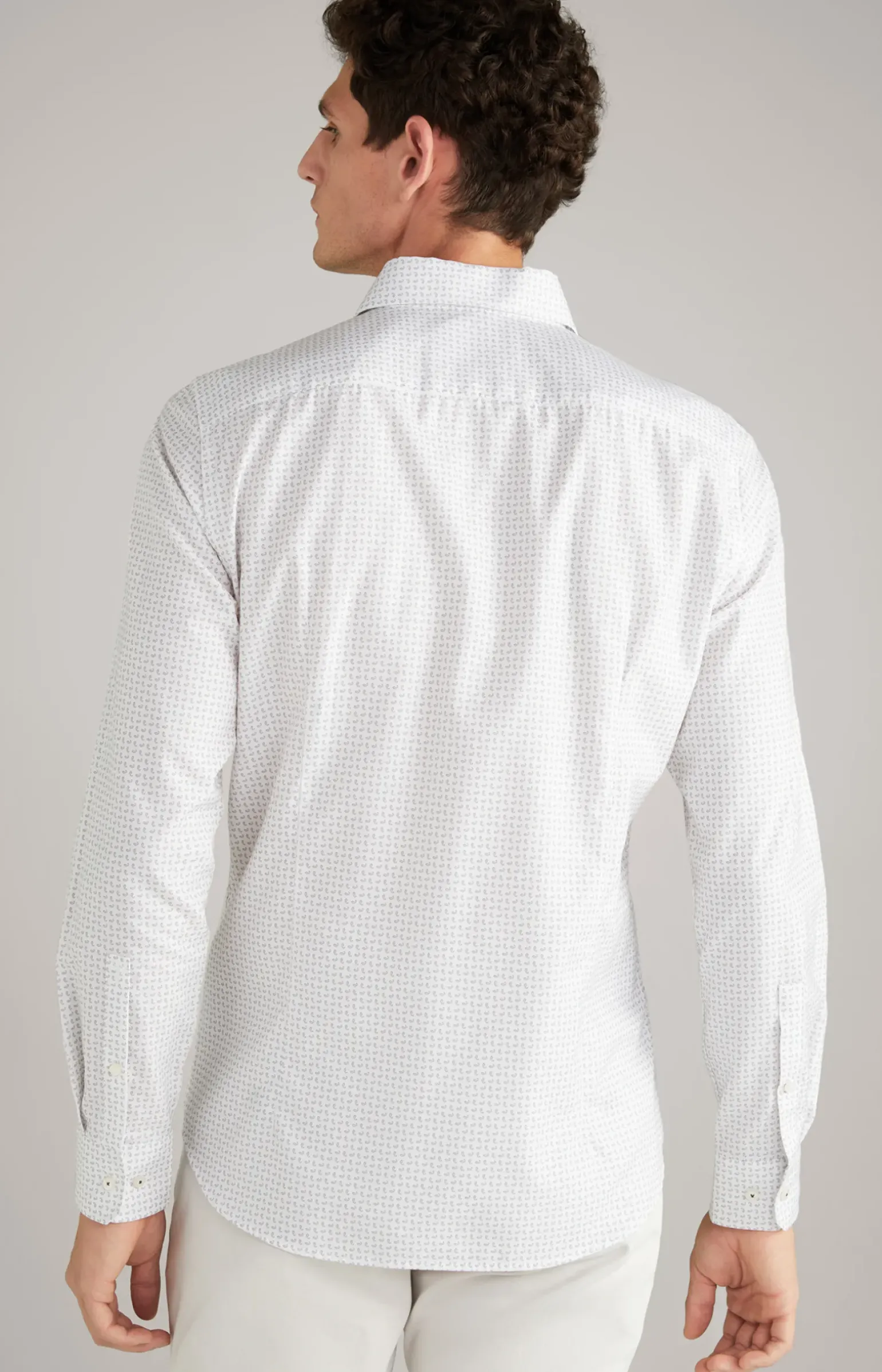 Hemd Pai in Weiß/Hellblau gemustert