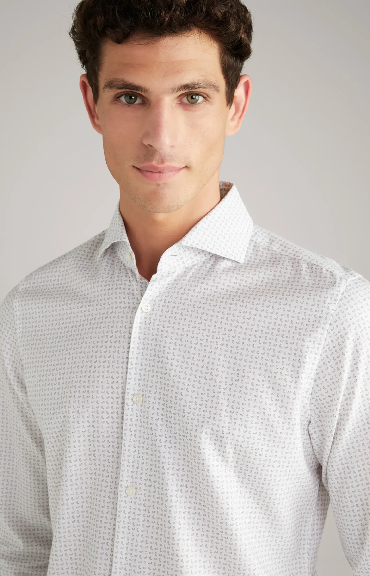 Hemd Pai in Weiß/Hellblau gemustert