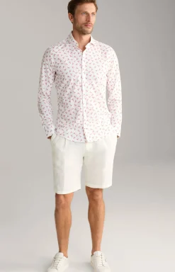 Hemd Pai in Weiß/Rot gemustert