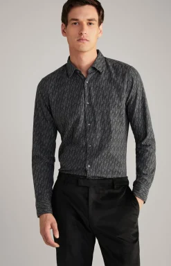 Hemd Pit in Dunkelgrau gemustert