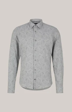 Hemd Pit in Hellgrau gemustert