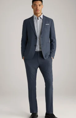 Hemd Pit in Weiß/Dunkelblau gemustert