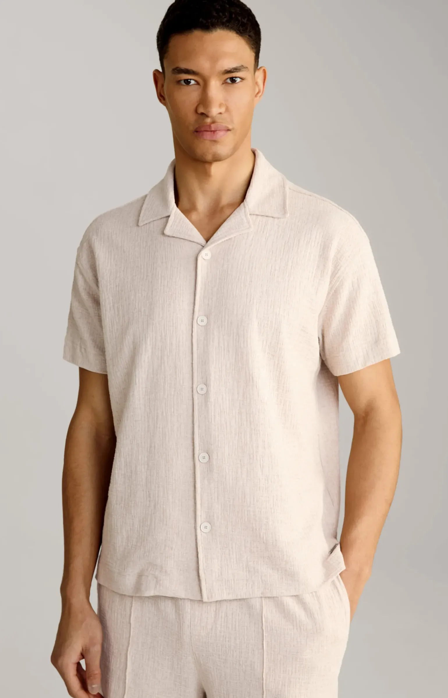 Hemd Tate in Beige strukturiert