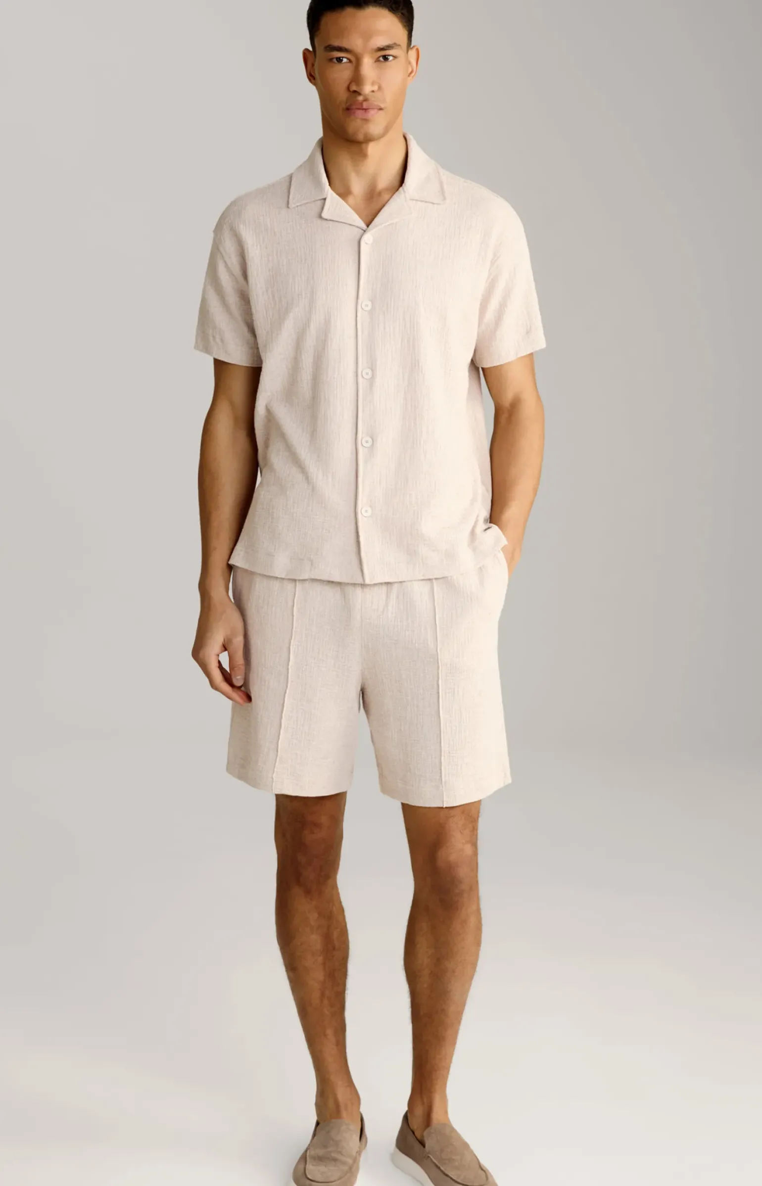 Hemd Tate in Beige strukturiert