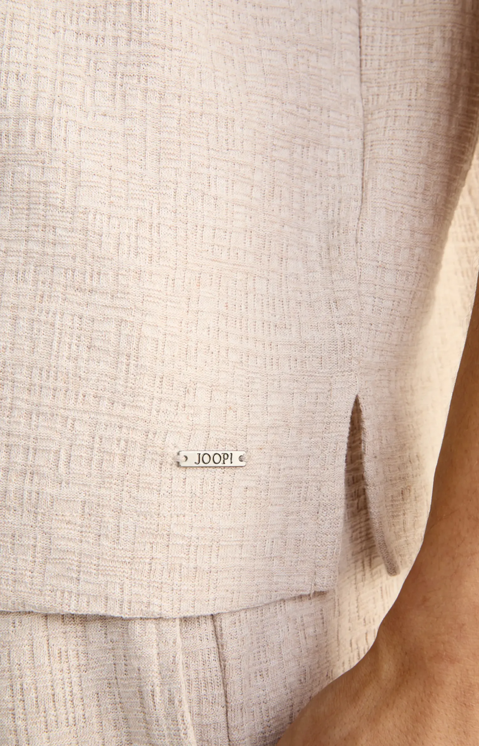 Hemd Tate in Beige strukturiert