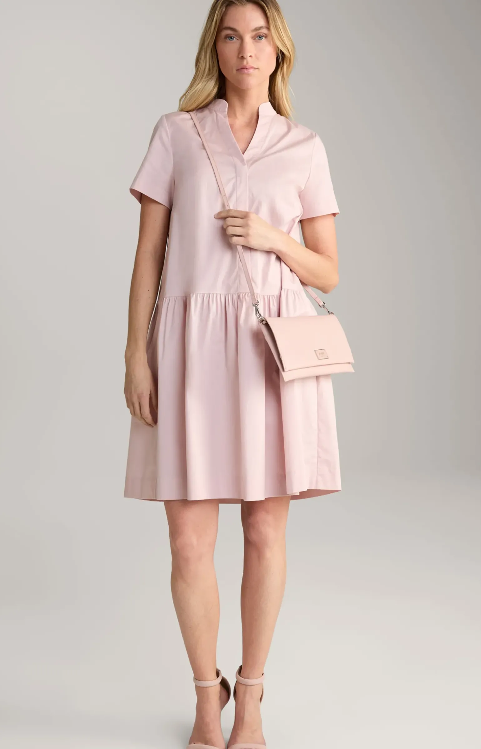 Hemdblusenkleid in Altrosa