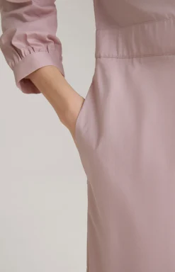 Hemdblusenkleid in Altrosa