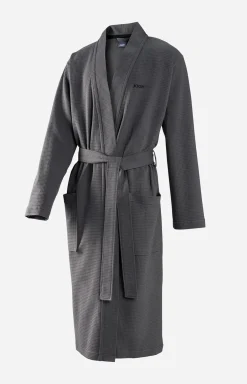 Herren Bademantel JOOP! UNI-PIQUÉ in Anthrazit