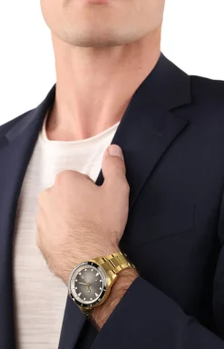 Herren-Armbanduhr in Gold/Anthrazit