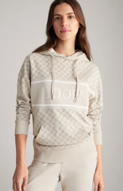 Hoodie in Nude gemustert