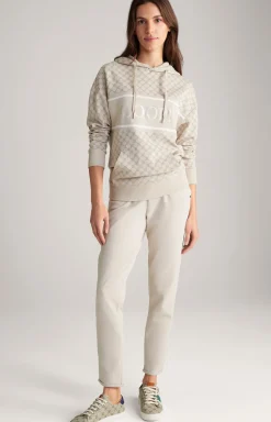 Hoodie in Nude gemustert