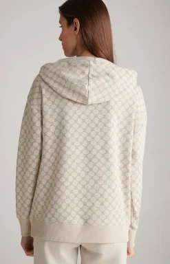 Hoodie in Nude gemustert