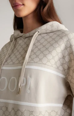 Hoodie in Nude gemustert