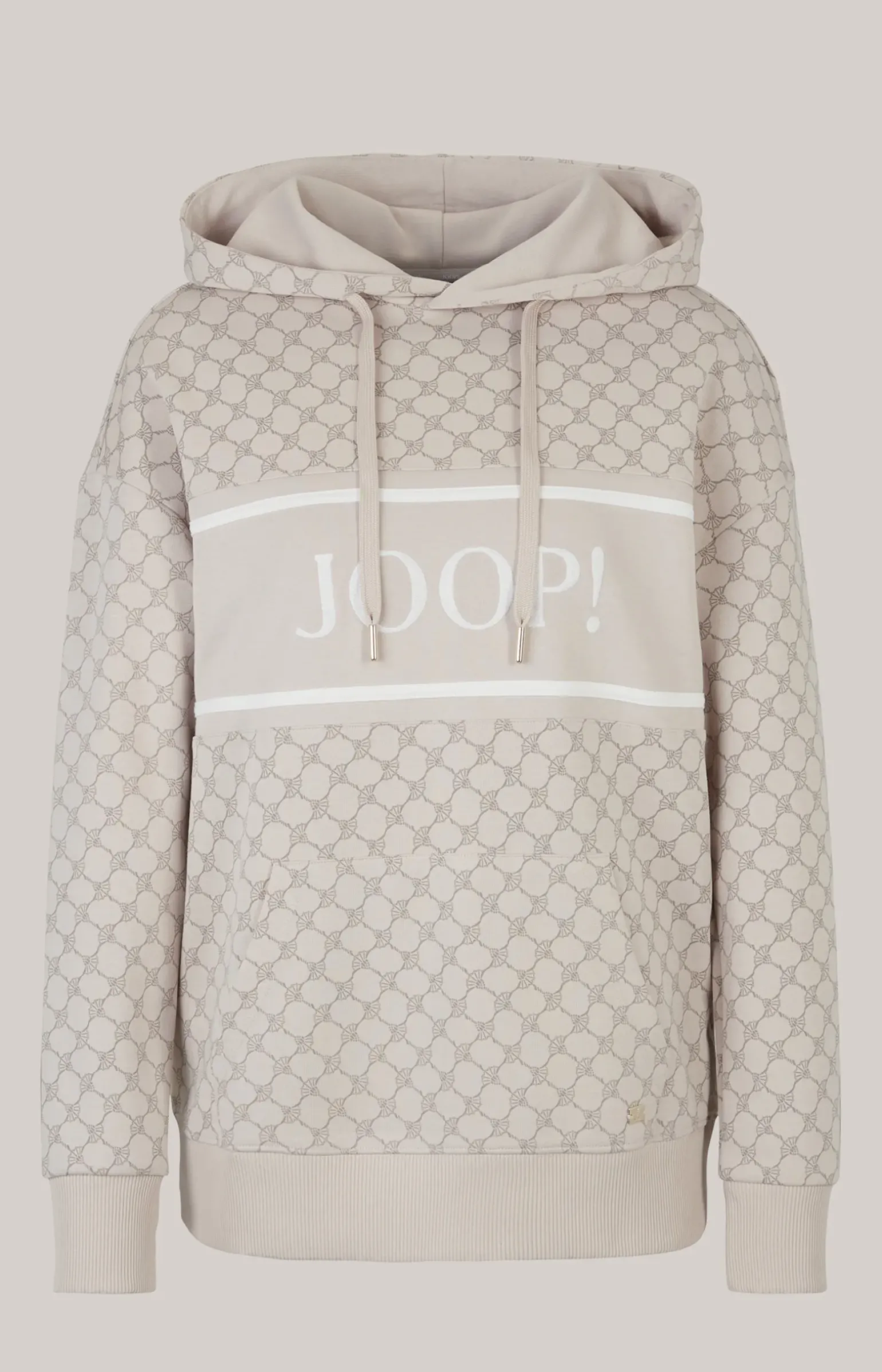 Hoodie in Nude gemustert