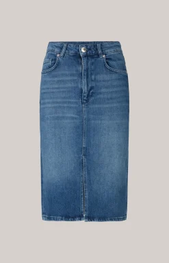 Jeans-Rock in Blue Washed