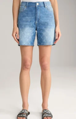 Jeans-Shorts in Blue Washed