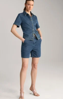 Jeans-Shorts in Denim Blue