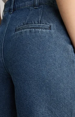 Jeans-Shorts in Denim Blue