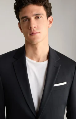 Jersey-Anzug Damon-Gun in Dunkelblau meliert