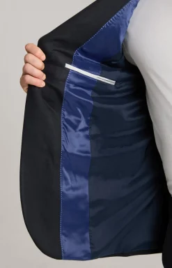 Jersey-Anzug Damon-Gun in Dunkelblau meliert