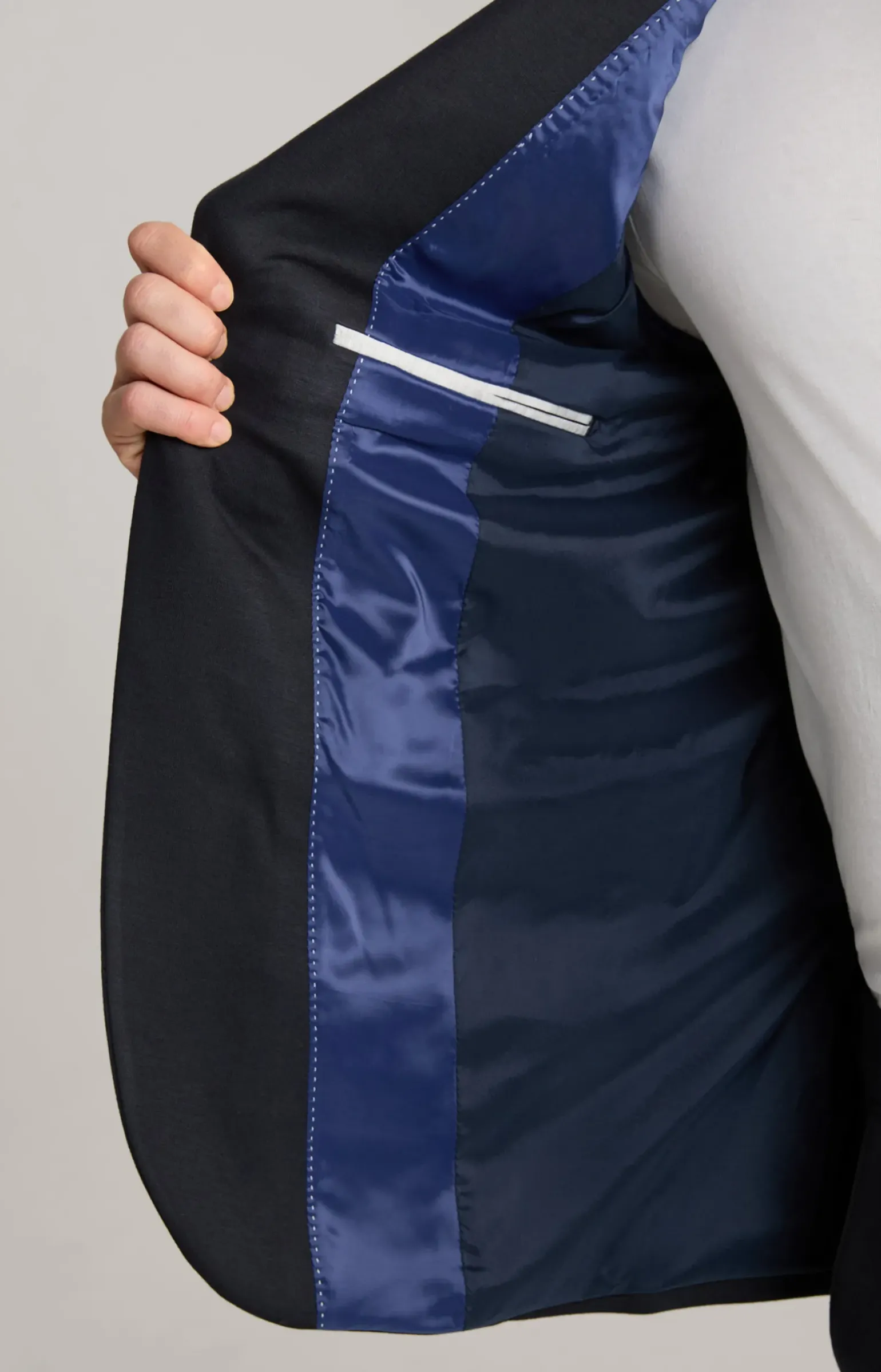 Jersey-Anzug Damon-Gun in Dunkelblau meliert