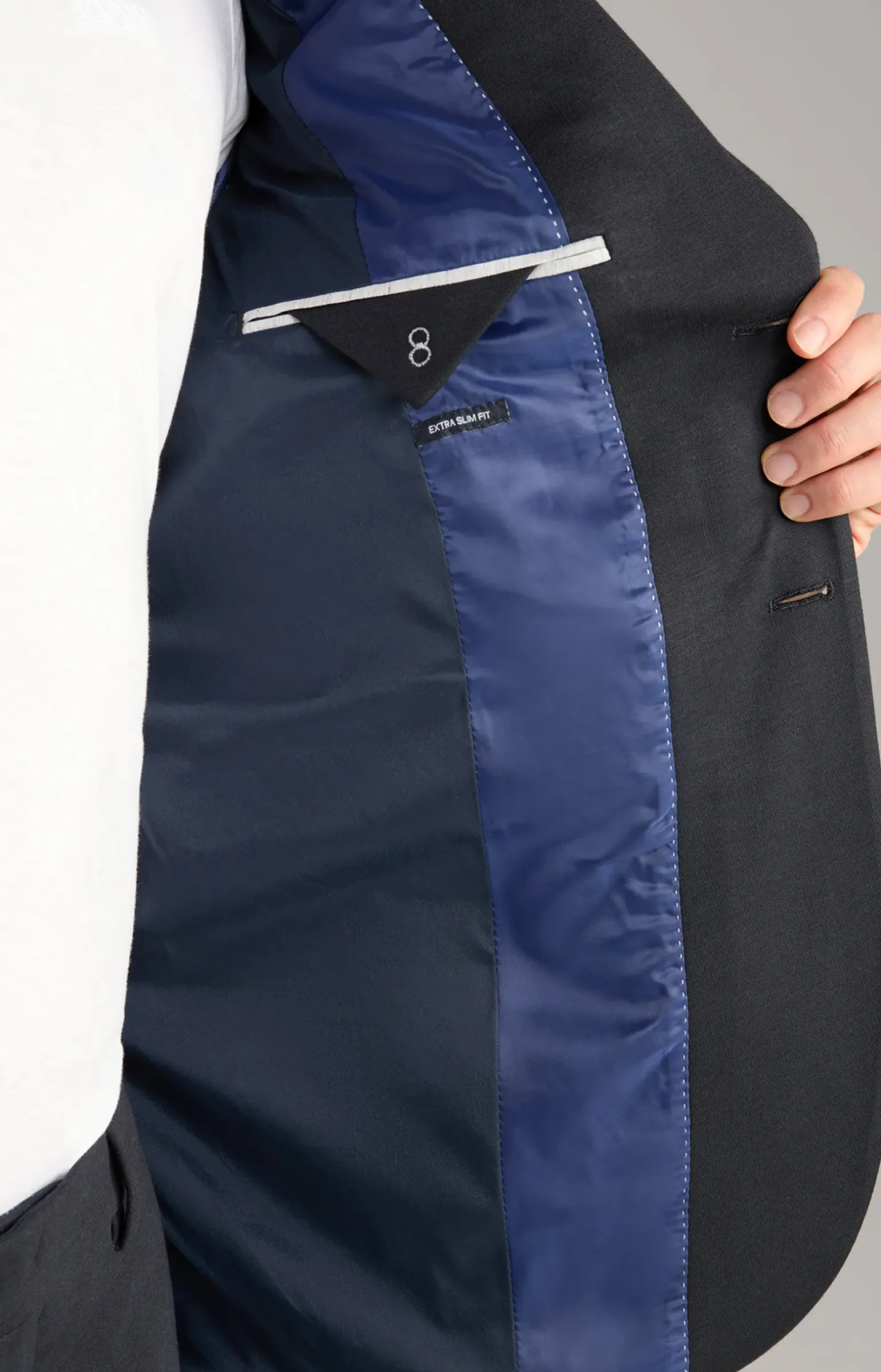 Jersey-Anzug Damon-Gun in Dunkelblau meliert