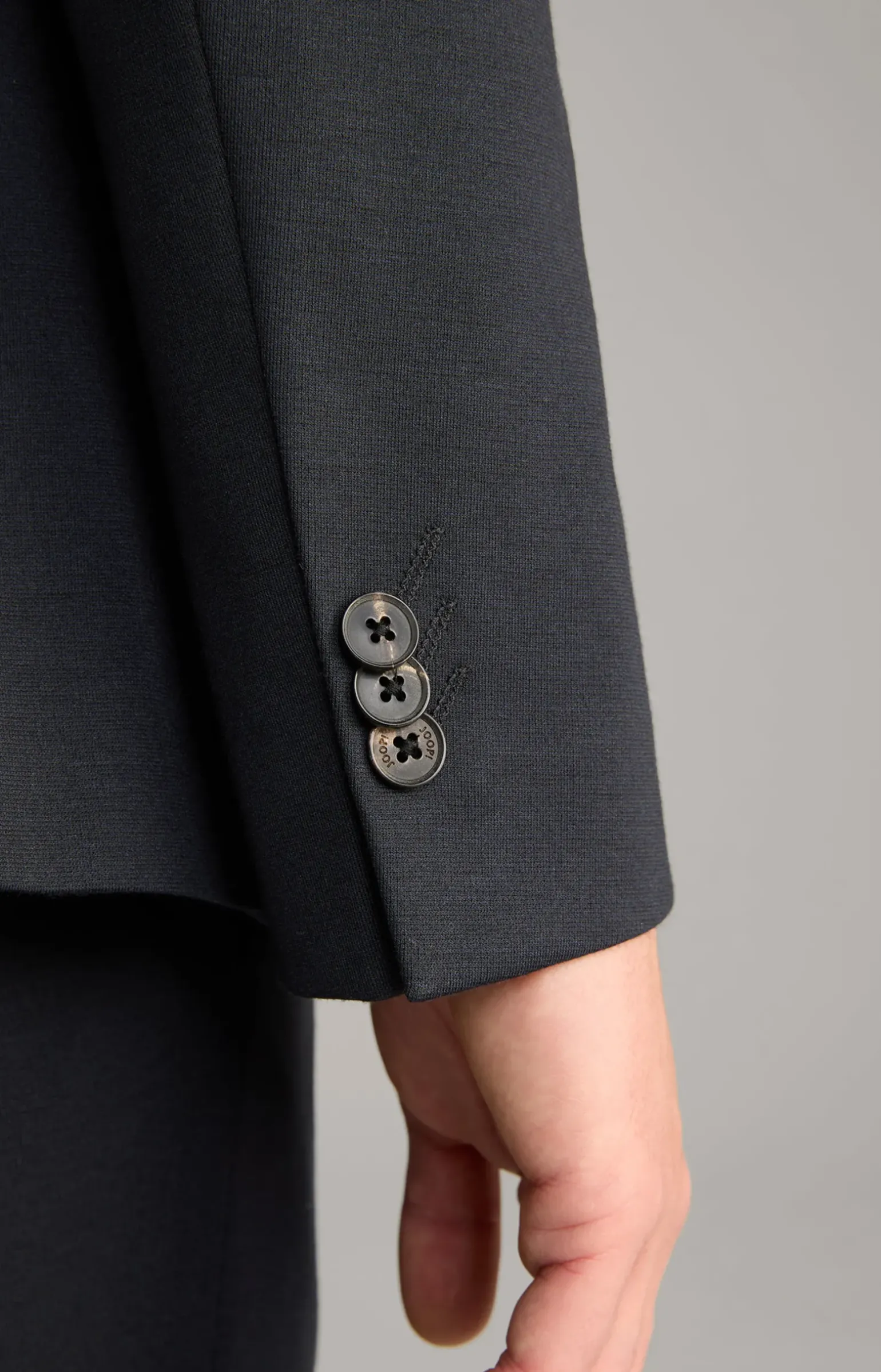 Jersey-Anzug Damon-Gun in Dunkelblau meliert