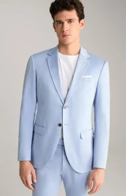 Jersey-Baukasten-Sakko Damon in Hellblau