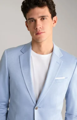 Jersey-Baukasten-Sakko Damon in Hellblau