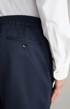 Jersey-Hose Baxx in Dunkelblau gemustert