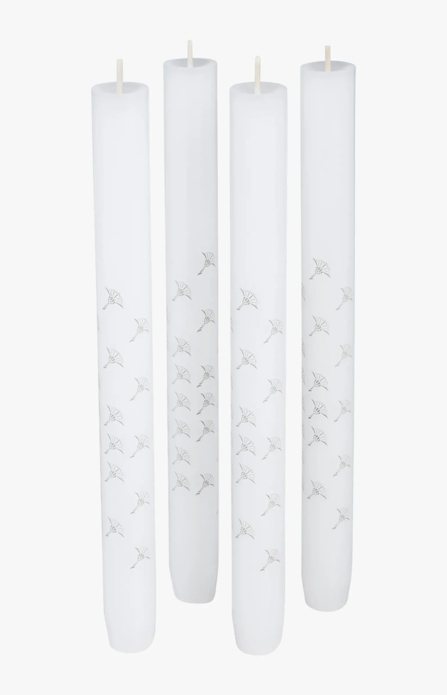 JOOP! FADED CORNFLOWER Stabkerze in Weiß, 4er Set
