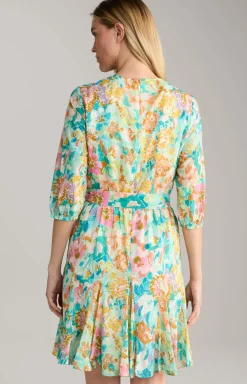 Kleid in Mint/Türkis/Gelb