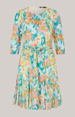 Kleid in Mint/Türkis/Gelb