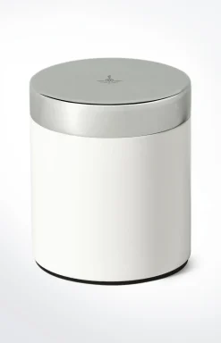 Kleine Aufbewahrungsdose Chromeline, Silber/Weiß