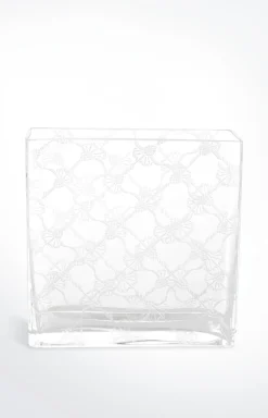 Kristallvase Allover (20x8x20), Weiß