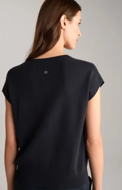 Kurzarm-Pullover in Navy