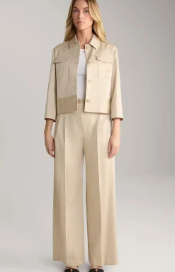 Kurz-Blazer in Beige