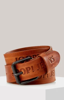 Ledergürtel in Cognac