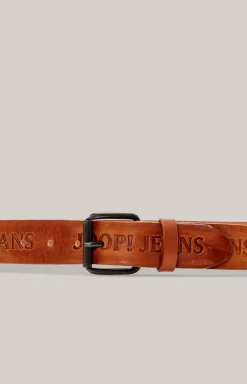 Ledergürtel in Cognac