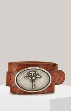 Ledergürtel in Cognac