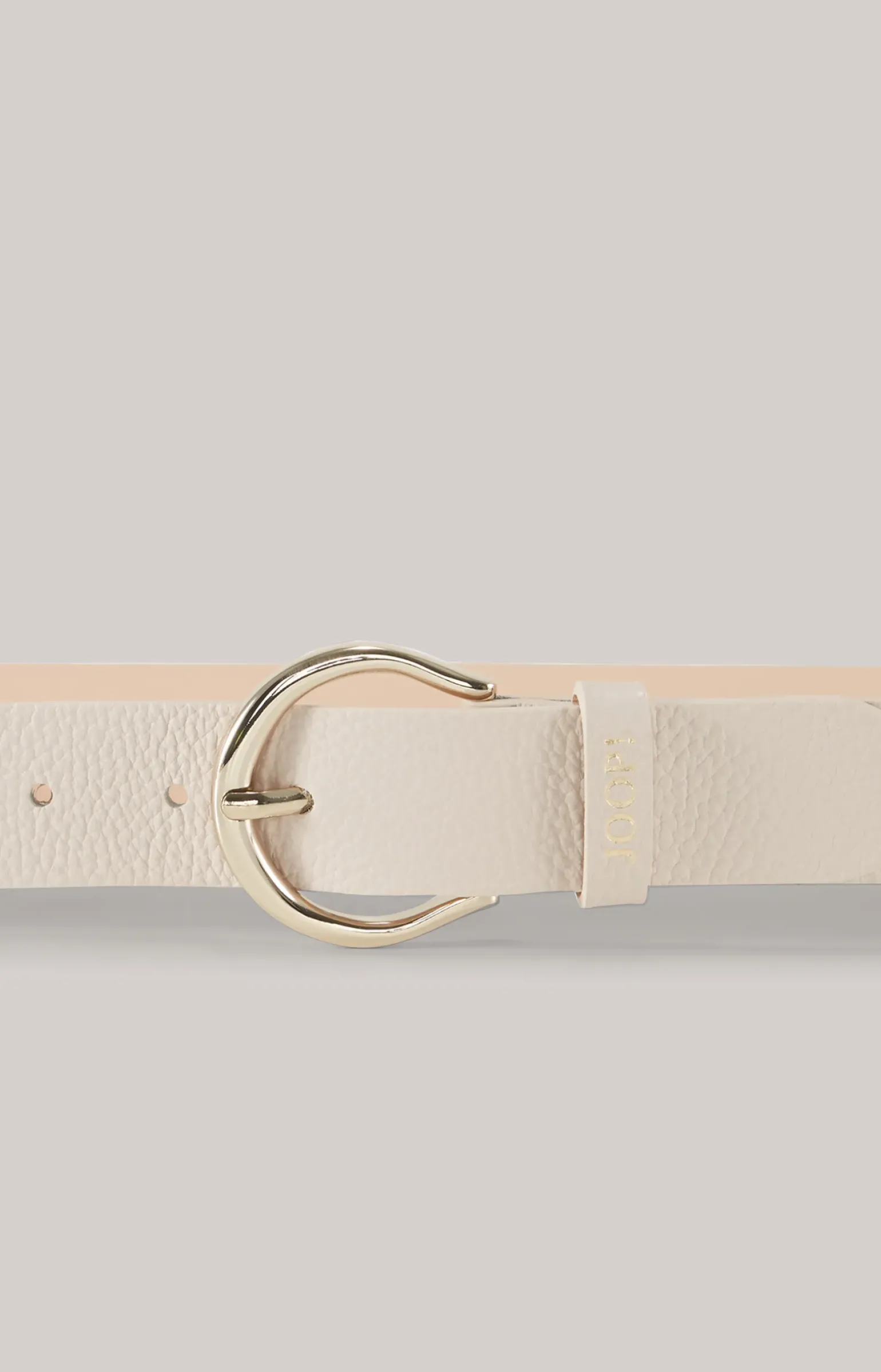 Ledergürtel in Creme