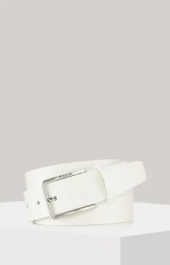 Ledergürtel in Offwhite