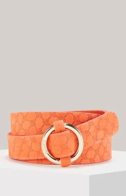 Ledergürtel in Orange