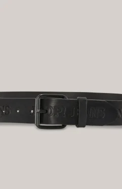 Ledergürtel in Schwarz