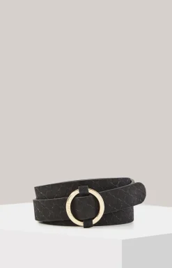 Ledergürtel in Schwarz