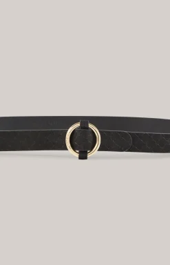 Ledergürtel in Schwarz