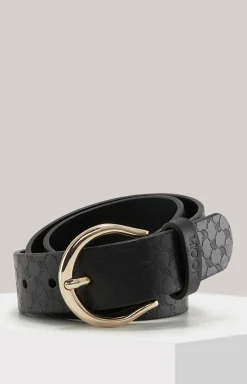 Ledergürtel in Schwarz