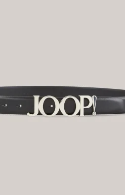 Ledergürtel in Schwarz/Silber