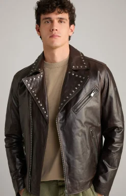 Lederjacke Alezis in Dunkelbraun